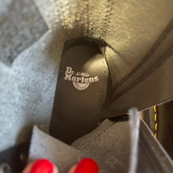 Dr. Martens Black Jadon Boot Smooth Leather Platfoms - Picture 6 of 7